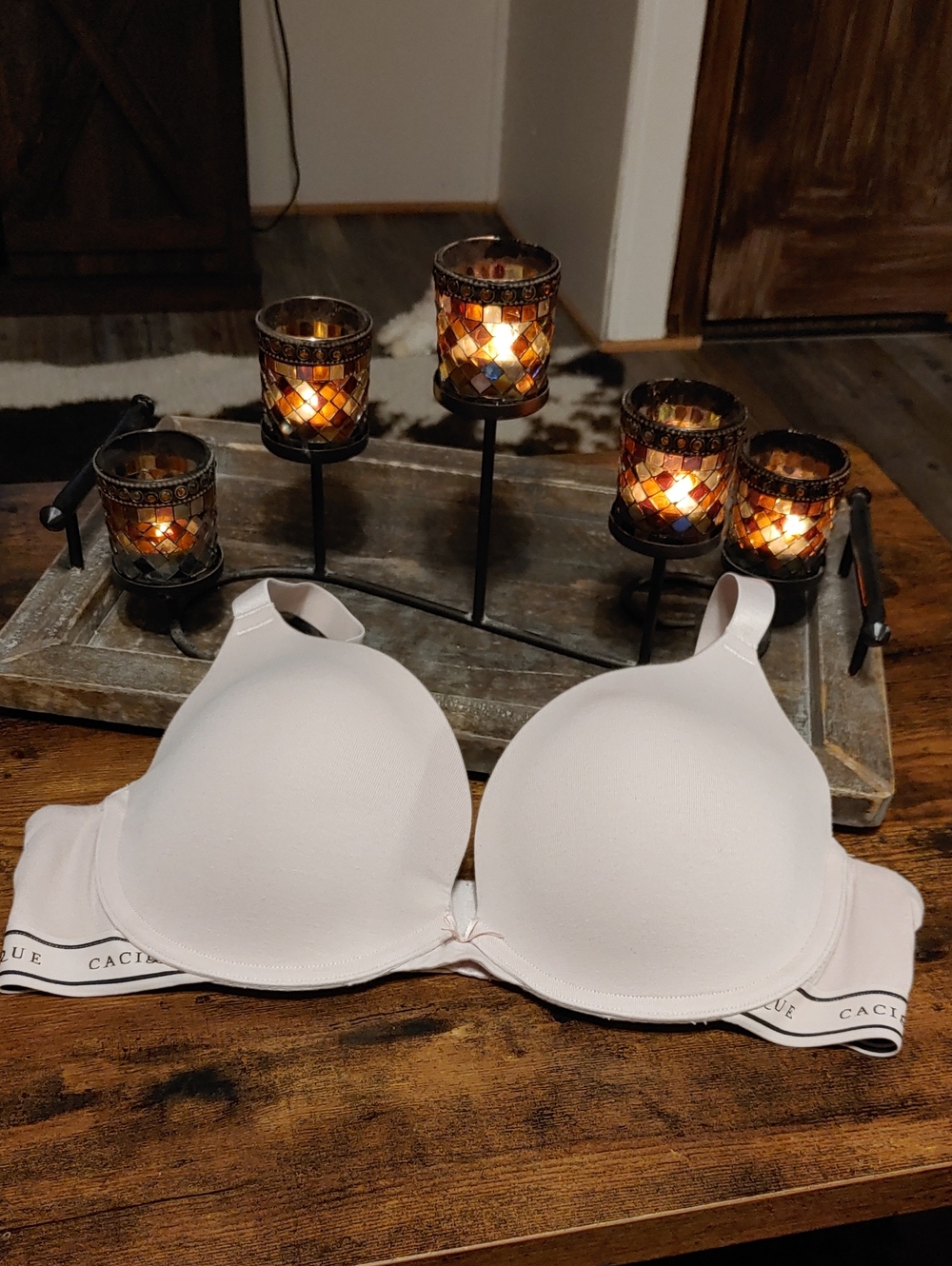 Cacique 40D Comfy & Soft Padded Sporty Underwire Push Up Bra Creamy Beige